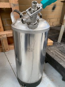 AEB Washout Beer Keg with MicroMatic D coupler – second-hand / used FOR SALE